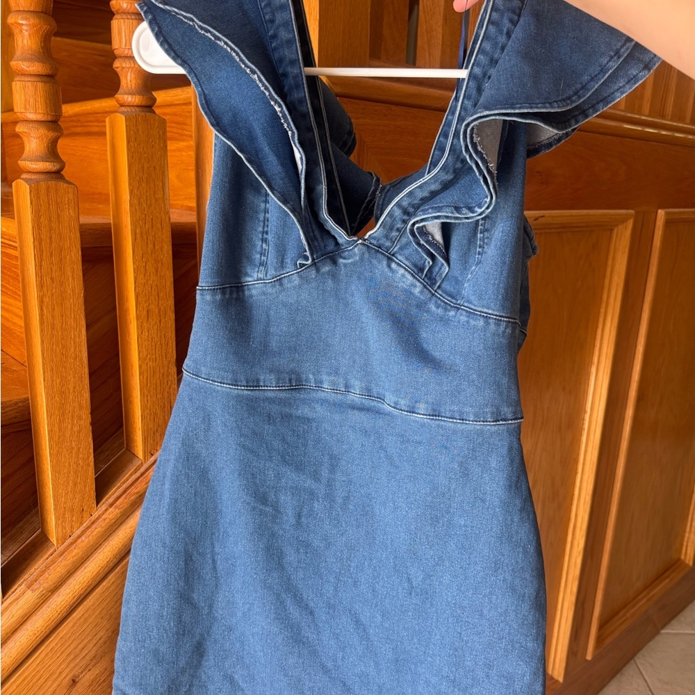 A Classy Chic Boutique Denim Blue Dress